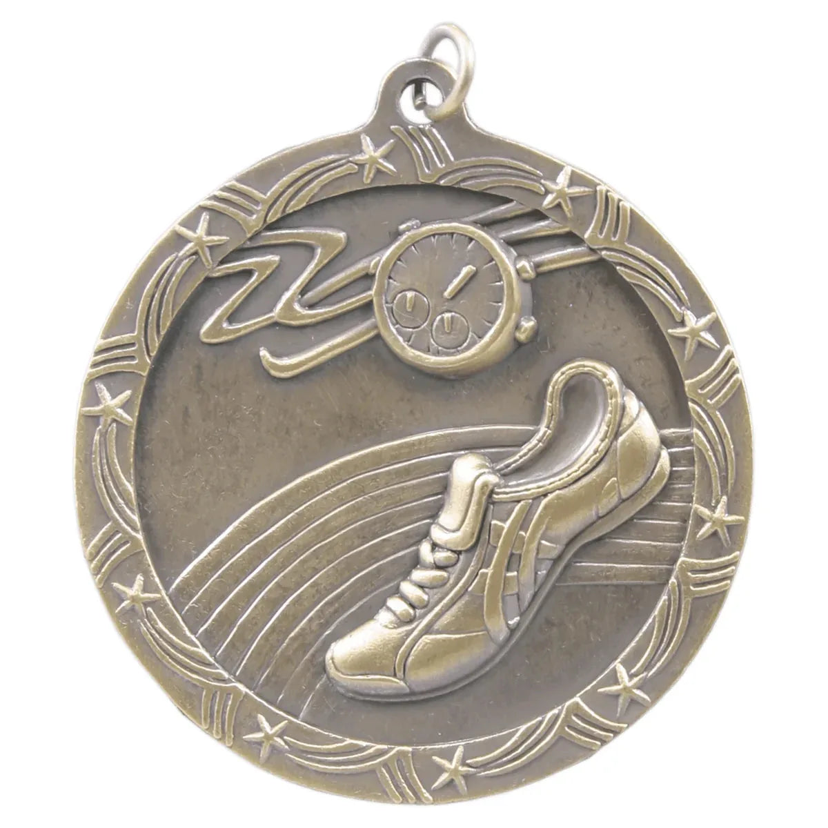 Shooting Star 2 1/2" Medal — Custom Engraved & UV Printed | Gold, Silver & Bronze