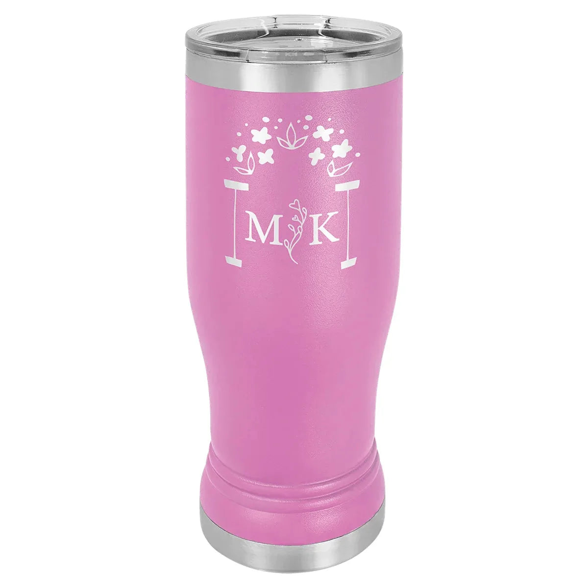 Light Purple 14 oz. Polar Camel Pilsner with Clear Lid