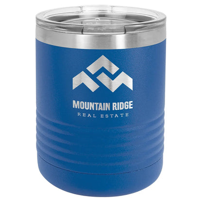Royal Blue Polar Camel 10 oz. Vacuum Insulated Ringneck Tumbler with Clear Lid