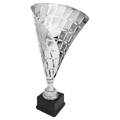 Silver 18" Metal Flag Cup on Plastic Base