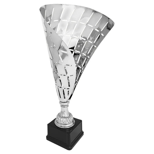 Silver 18" Metal Flag Cup on Plastic Base