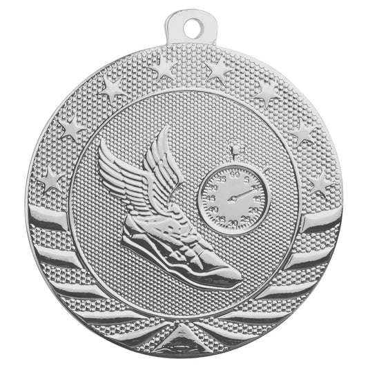 Bright Silver 2" Track Starbrite Medal