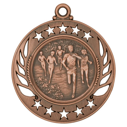 Antique Bronze 2 1/4" Cross Country Galaxy Medal