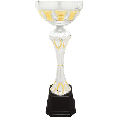 Silver/Gold 15" Completed Metal Cup Trophy on Plastic Base