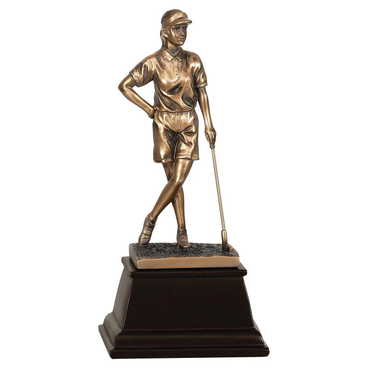 13" Bronze Female Golf Resin Award