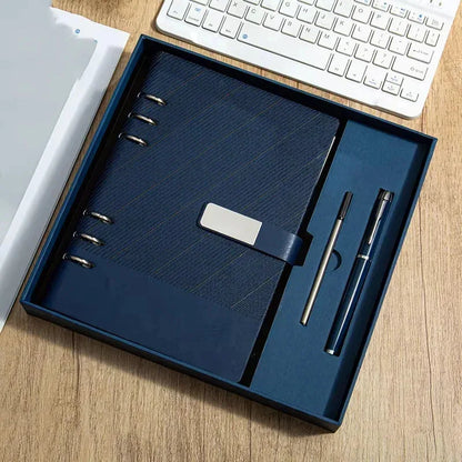 Customized Retro Business Buttons Hardcover Spiral Bound Offset Paper Notebook Gift Set Pen Cores High Quality A5/A6 Custom Logo — Custom Engraved Pen | Branded Stationery - Image 6