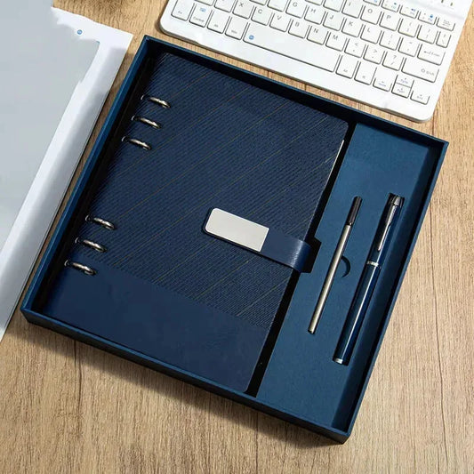 Customized Retro Business Buttons Hardcover Spiral Bound Offset Paper Notebook Gift Set Pen Cores High Quality A5/A6 Custom Logo — Custom Engraved Pen | Branded Stationery - Image 6