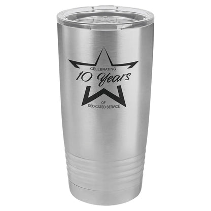 Stainless Steel Polar Camel 20 oz. Ringneck Tumbler with Logo Lid