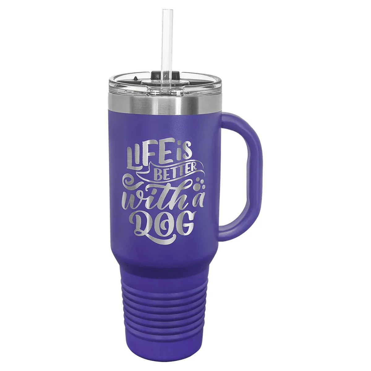 Purple Polar Camel 40 oz. Travel Mug with Snap Lid & Straw