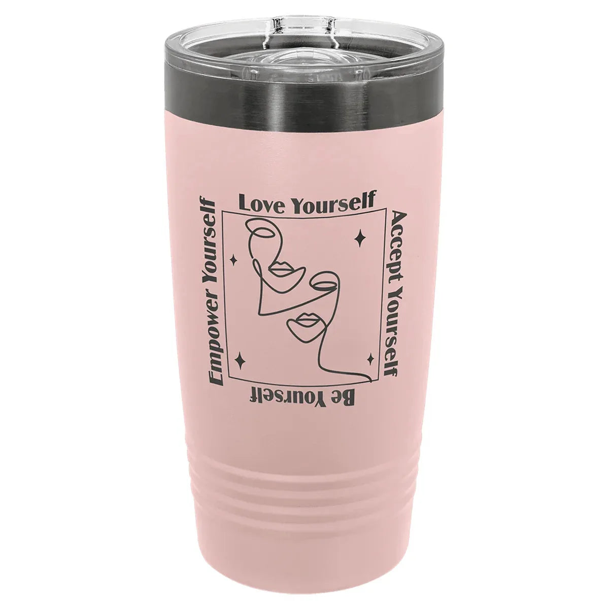 Blush Ghost Black Polar Camel 20 oz. ION-Plated Ringneck Tumbler with Slider Lid