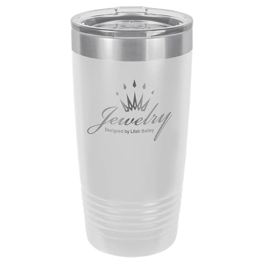White Polar Camel 20 oz. Ringneck Tumbler with Logo Lid