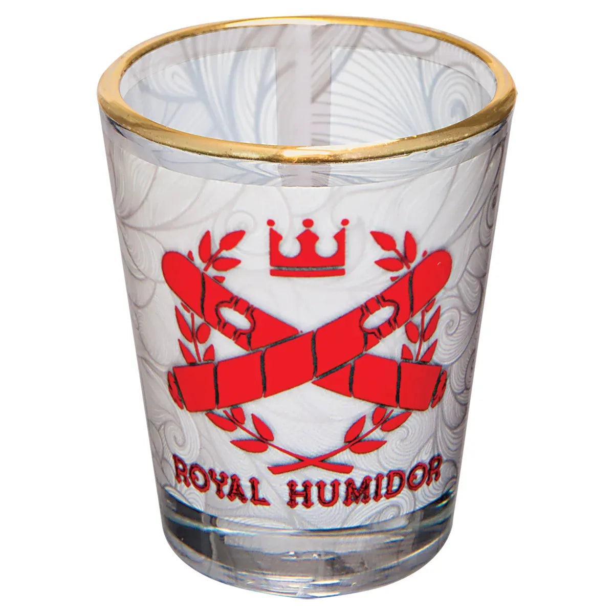 1 1/2 oz. Sublimatable Shot Glass with Gold Rim