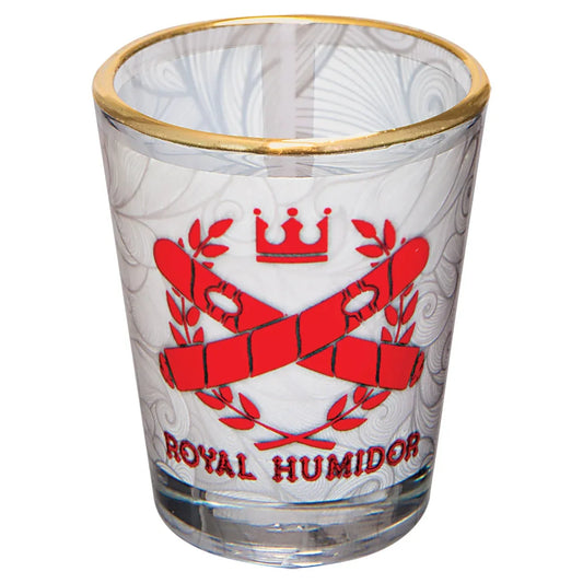 1 1/2 oz. Sublimatable Shot Glass with Gold Rim