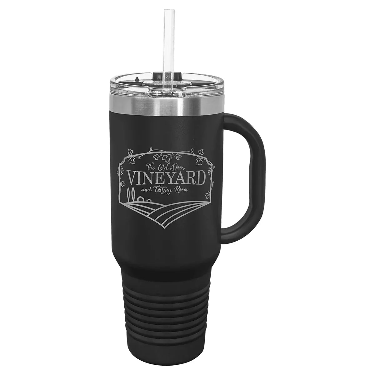 Black Polar Camel 40 oz. Travel Mug with Snap Lid & Straw