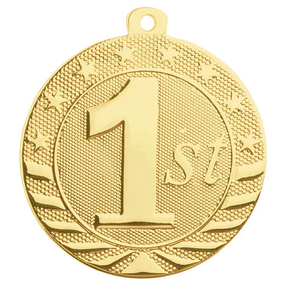 2" Bright Gold 1st Place Starbrite Medal