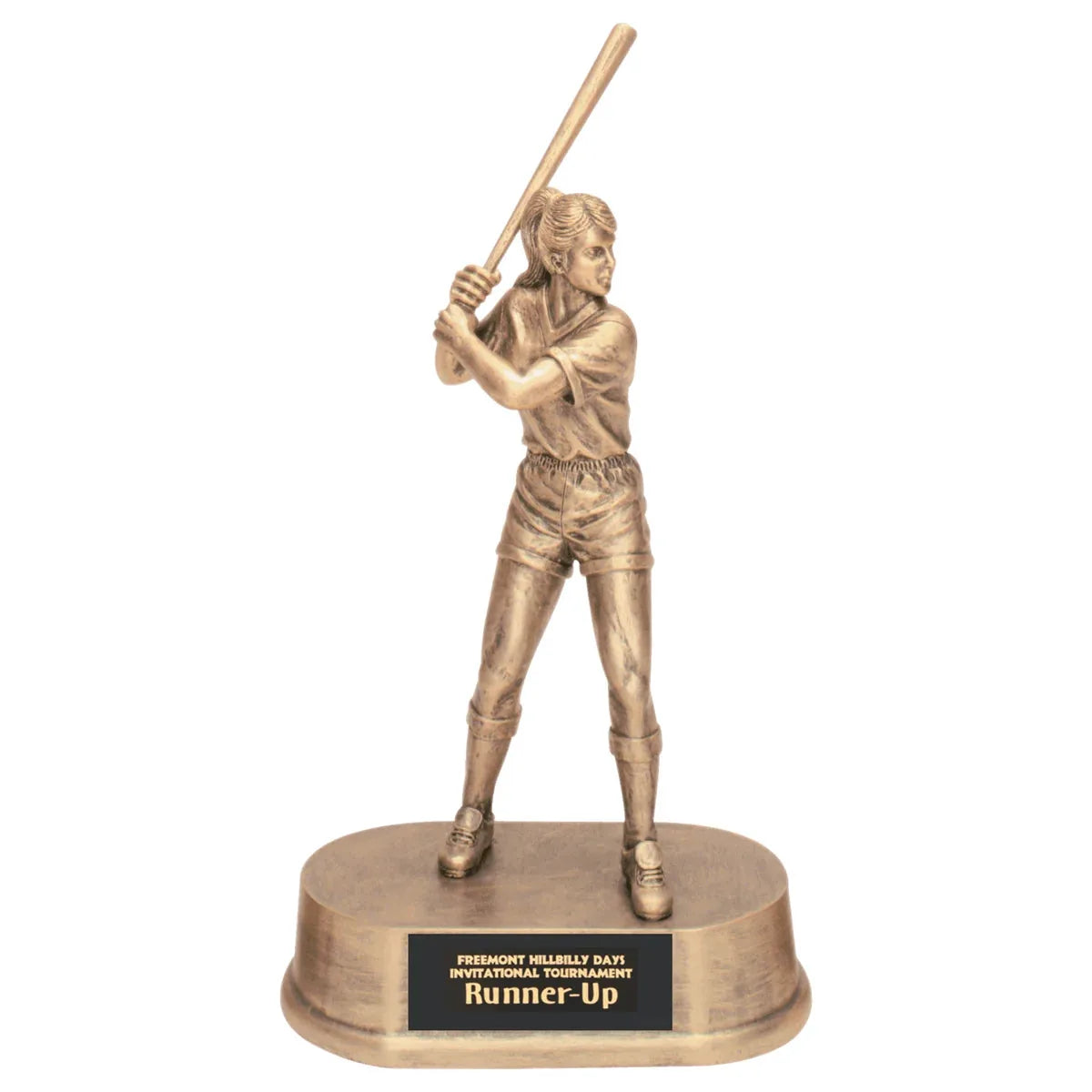 9 1/4" Antique Gold Female Softball Resin