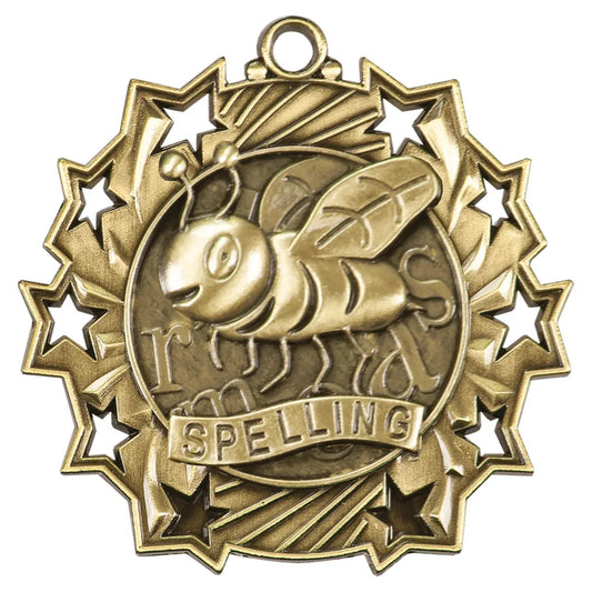 Star 2 1/4" Medal — Custom Engraved & UV Printed | Gold, Silver & Bronze