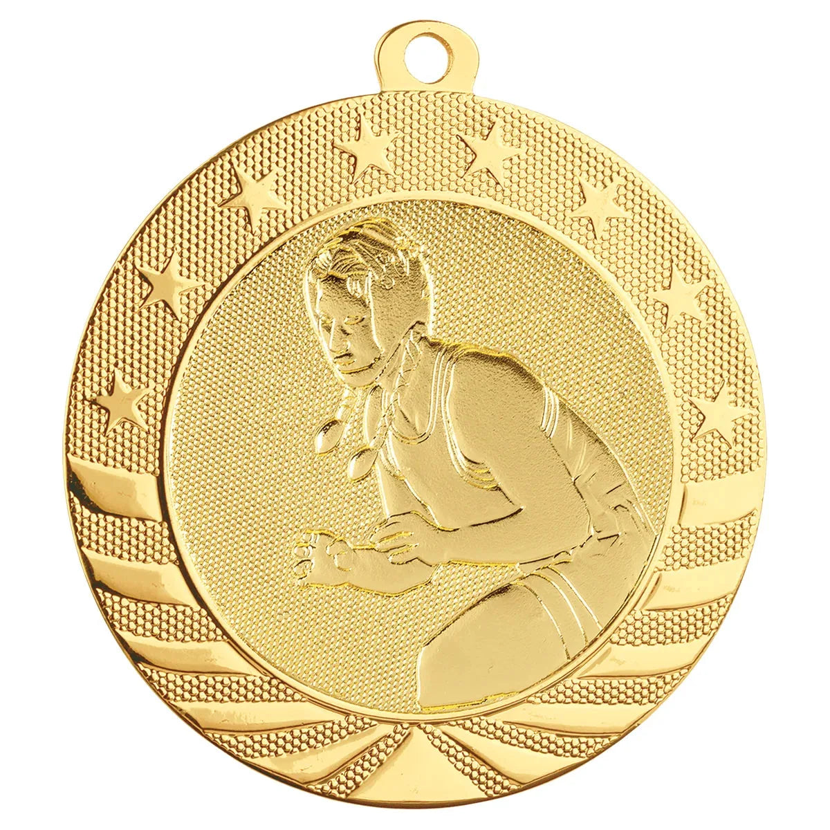 Bright Gold 2 3/4" Female Wrestling Starbrite Medal