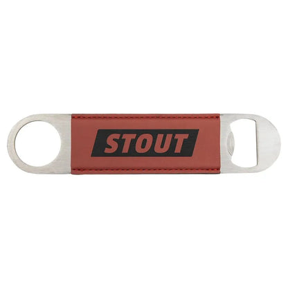 Rose 1 1/2" x 7" Laserable Leatherette Bottle Opener