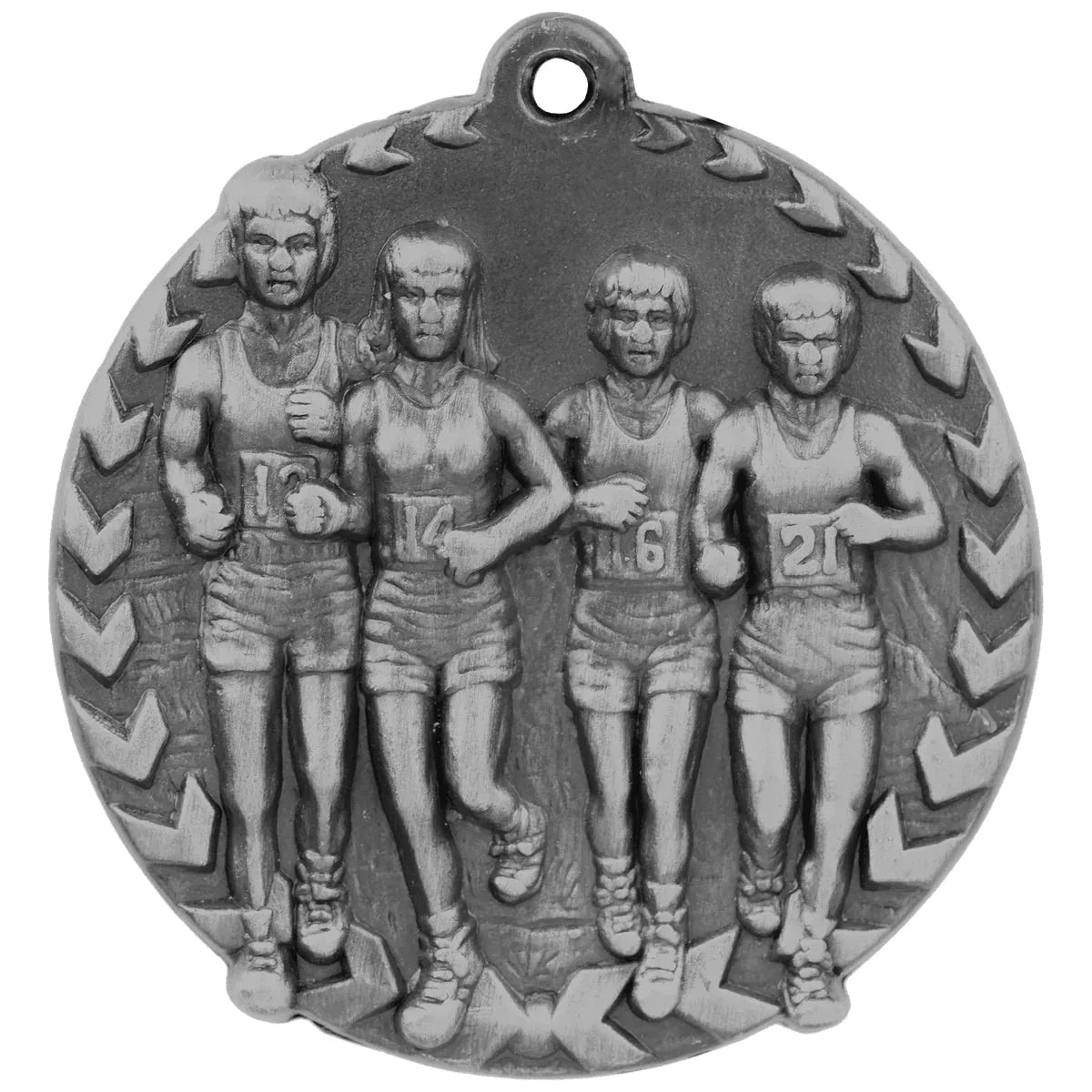 Antique Silver 1 3/4" Cross Country Millennium Medal