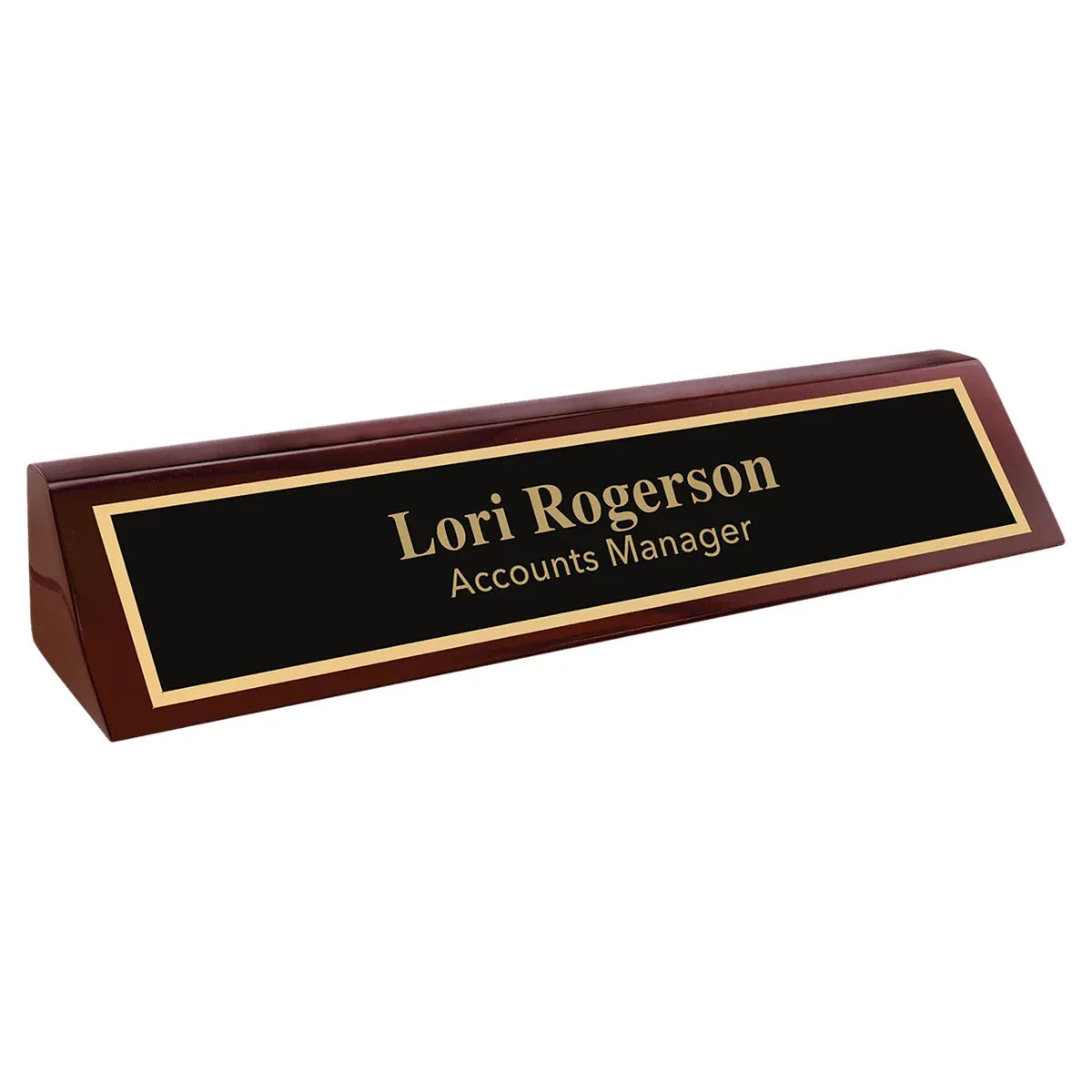 10 1/2" Rosewood Piano Finish Desk Wedge