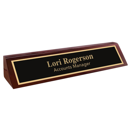 10 1/2" Rosewood Piano Finish Desk Wedge