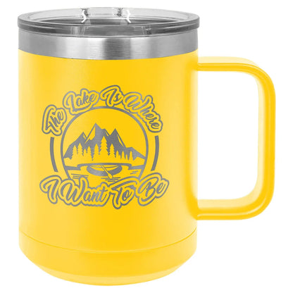 Yellow Polar Camel 15 oz. Vacuum Insulated Mug with Slider Lid
