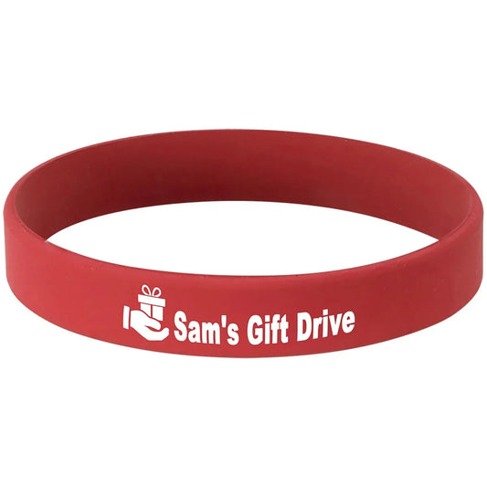 Red/White 4 1/8" Laserable Bracelet