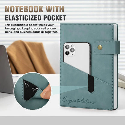 ENOMY Personalized Notebook A5 Leather Custom Notebook with Logo & Text Daily Journal for Men Women Hardcover Notebook for Business, Work, College, Idea Gift — Custom Branded Journal | Laser Engraved - Image 7