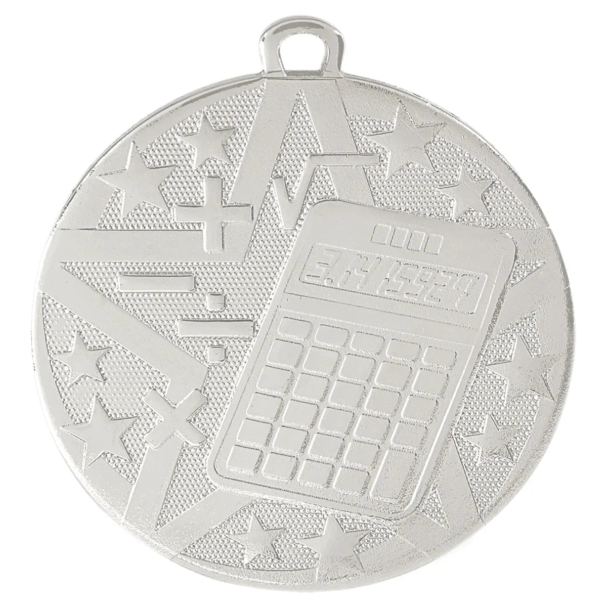Silver 2" Superstar Math Medal