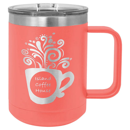 Coral Polar Camel 15 oz. Vacuum Insulated Mug with Slider Lid