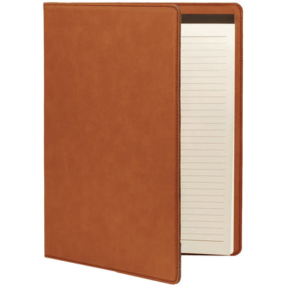 Rawhide 9 1/2" x 12" Laserable Leatherette Portfolio with Notepad