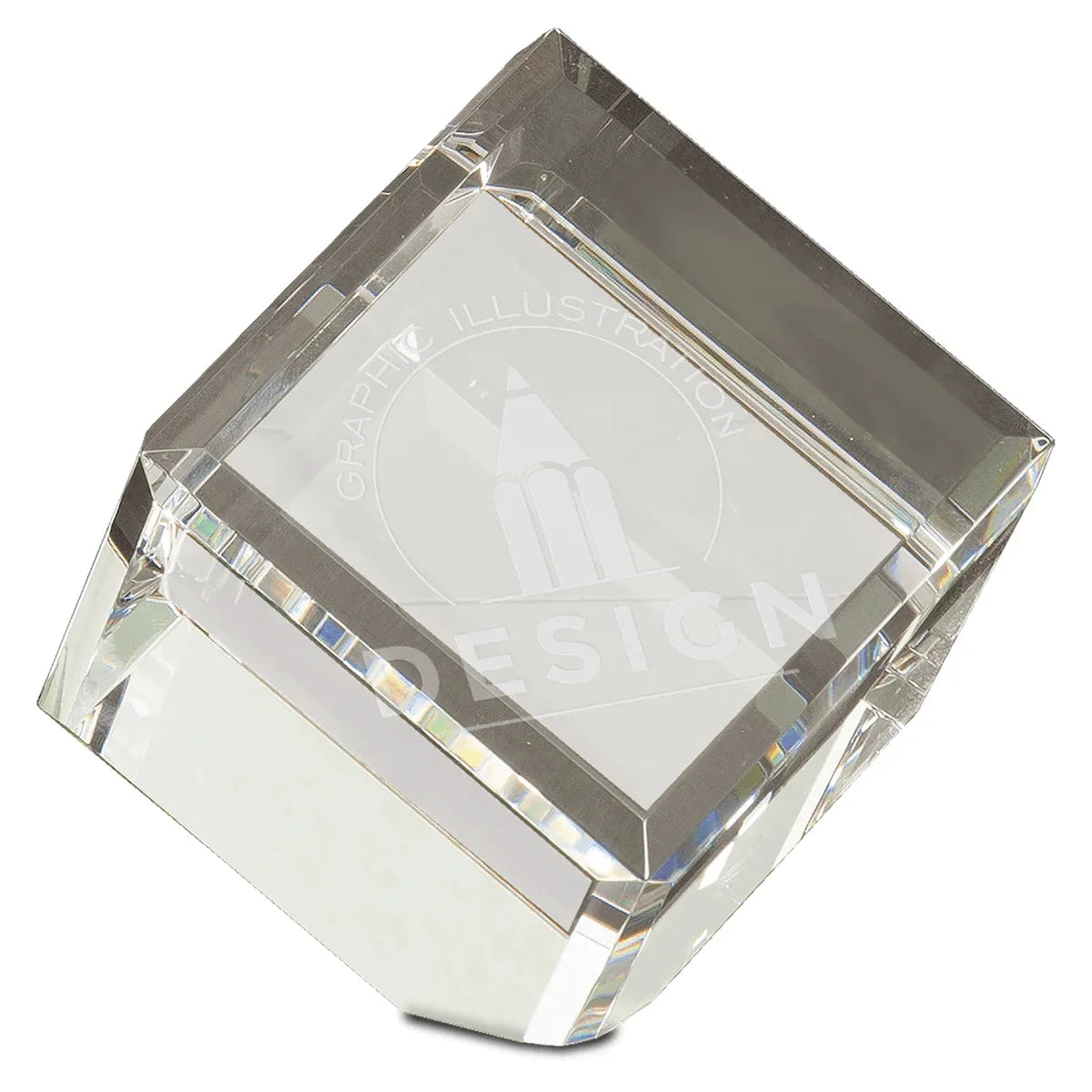 3 1/2" x 3 1/2" Crystal Cube