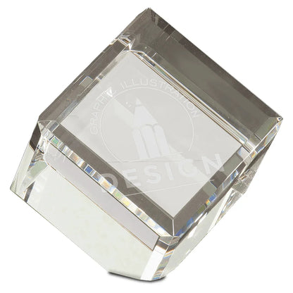 3 1/2" x 3 1/2" Crystal Cube