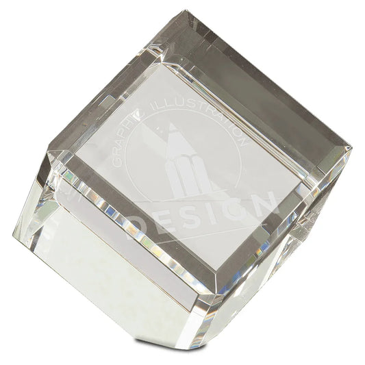 3 1/2" x 3 1/2" Crystal Cube