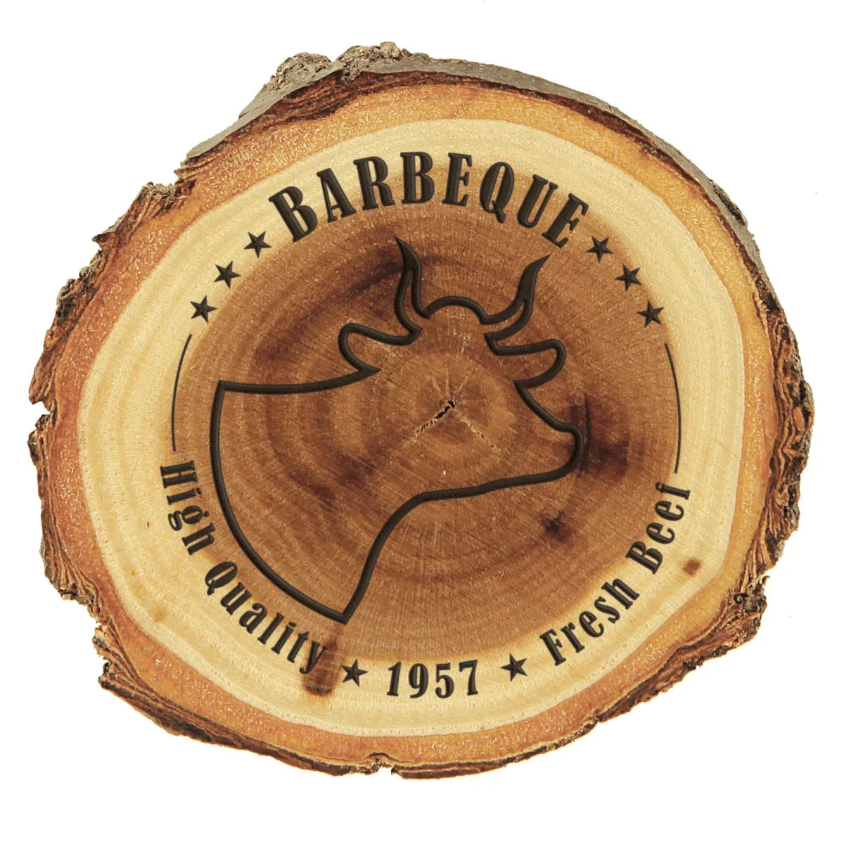 3" Old West Log Elmwood Magnet