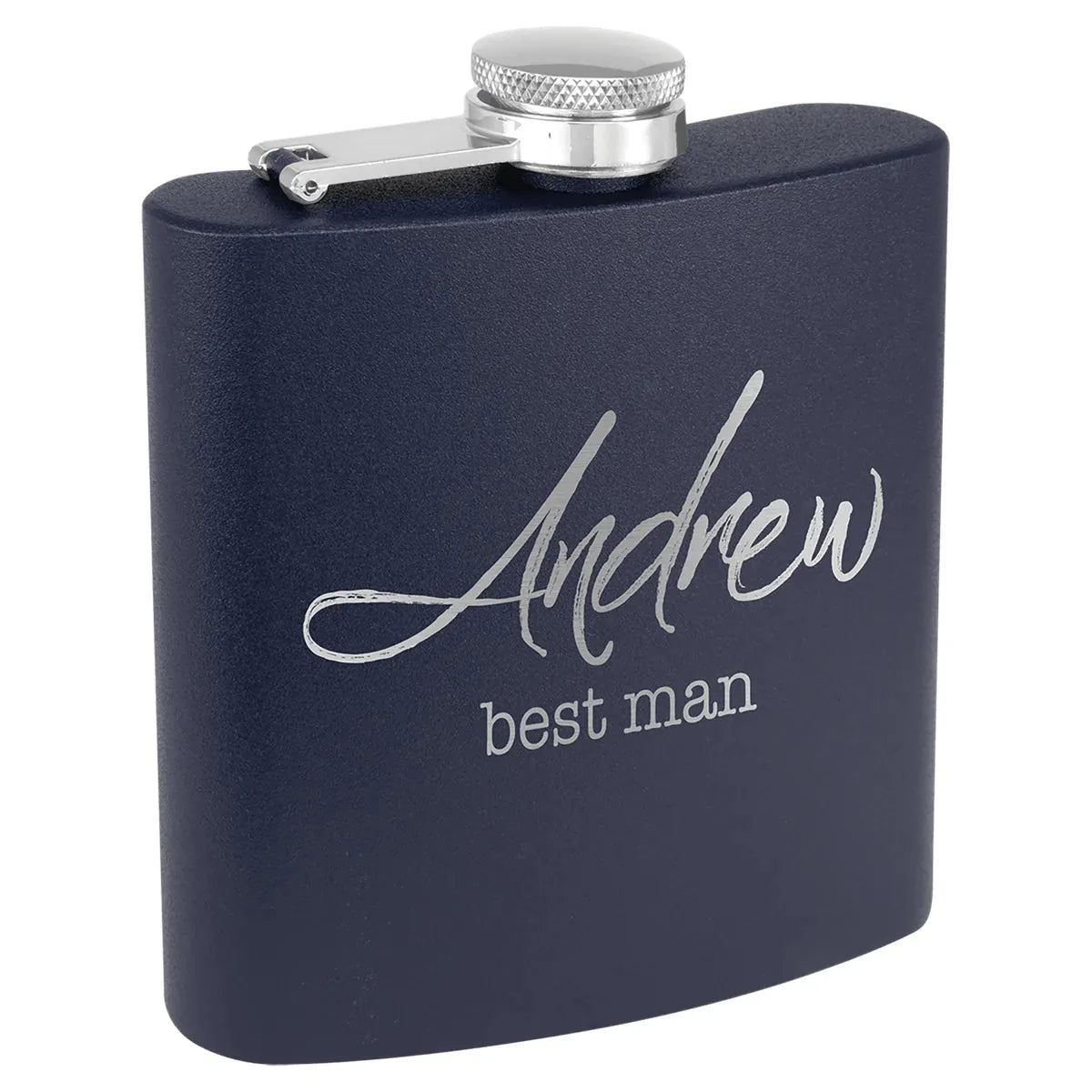 Matte Navy Blue Stainless Steel 6 oz. Flask