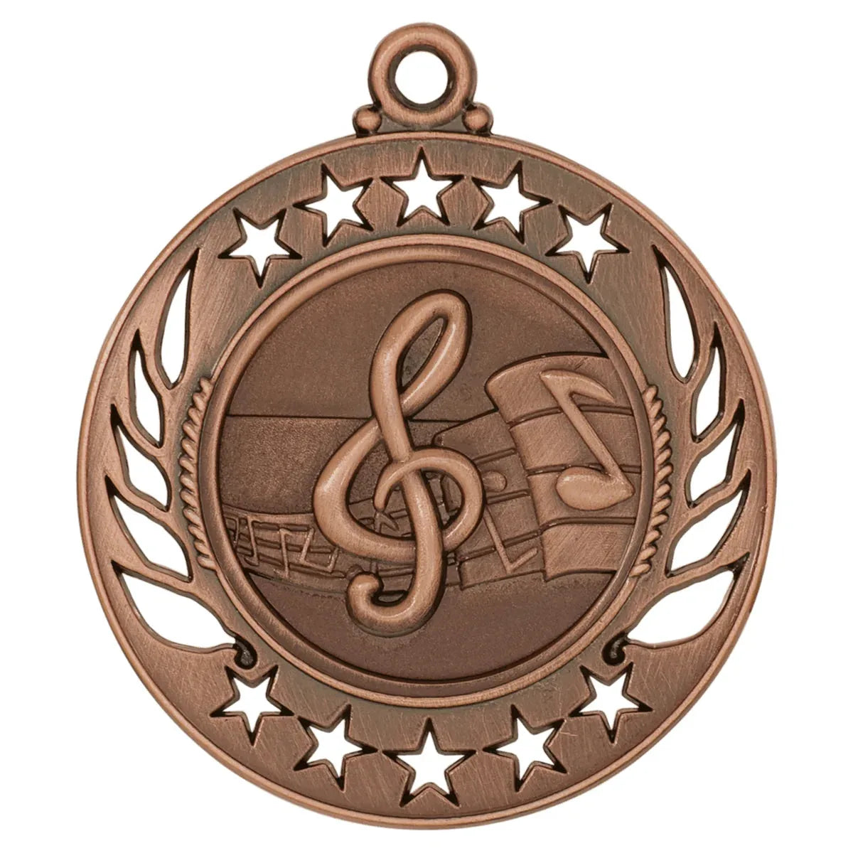 Antique Bronze 2 1/4" Music Galaxy Medal