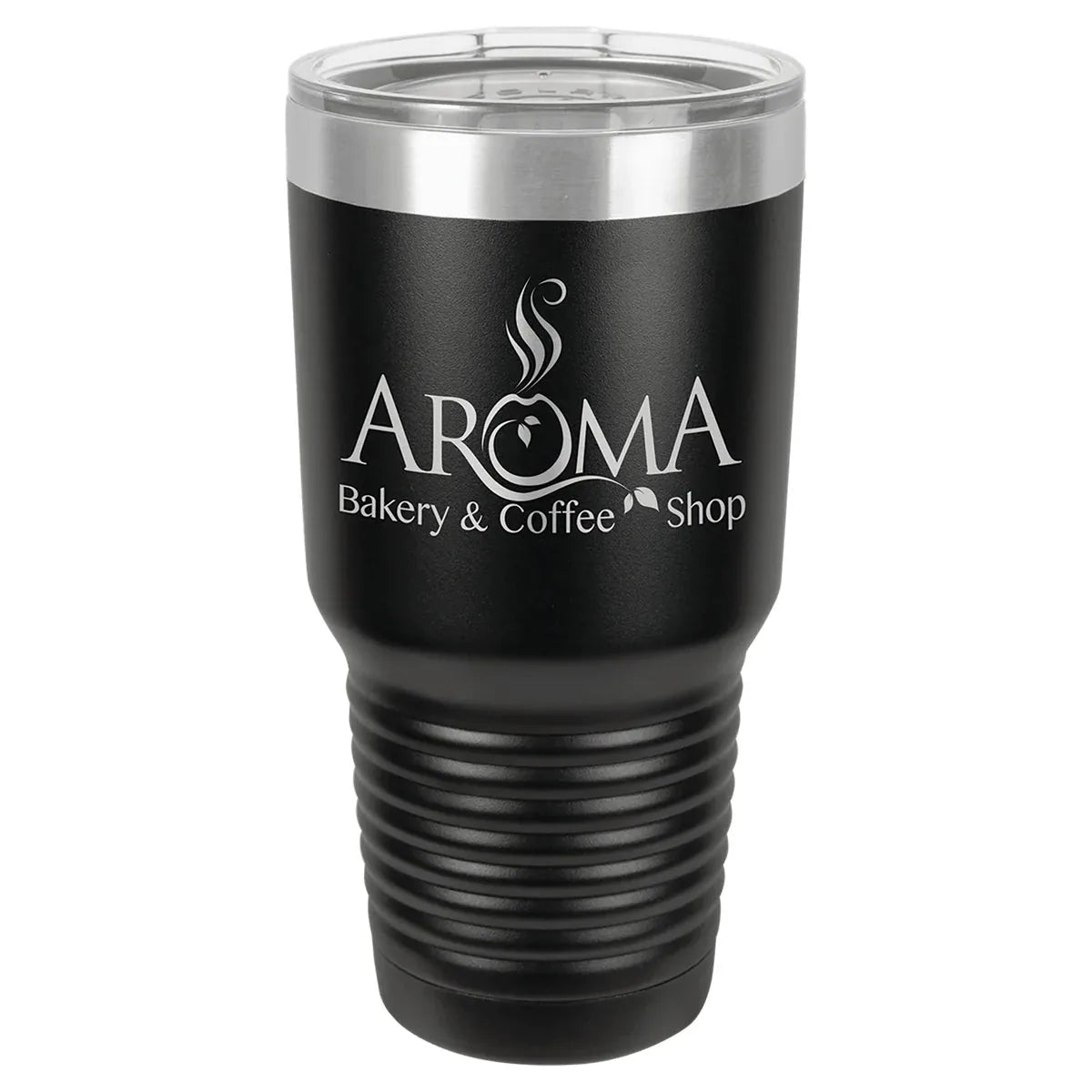 Black Polar Camel 30 oz. Ringneck Tumbler with Logo Lid