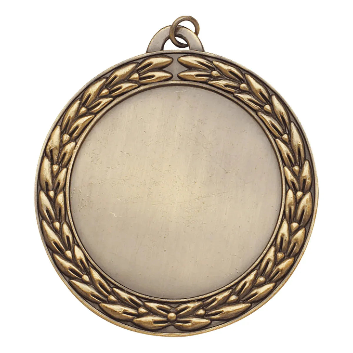 Antique Gold 2 2 3/4" Wreath 2" Insert Holder Medal