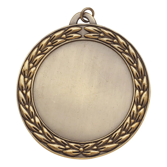 Antique Gold 2 2 3/4" Wreath 2" Insert Holder Medal