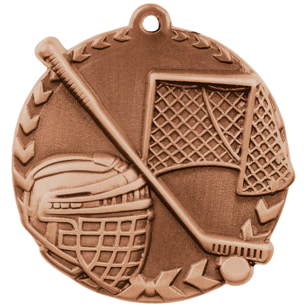 Antique Bronze 1 3/4" Hockey Millennium Medal