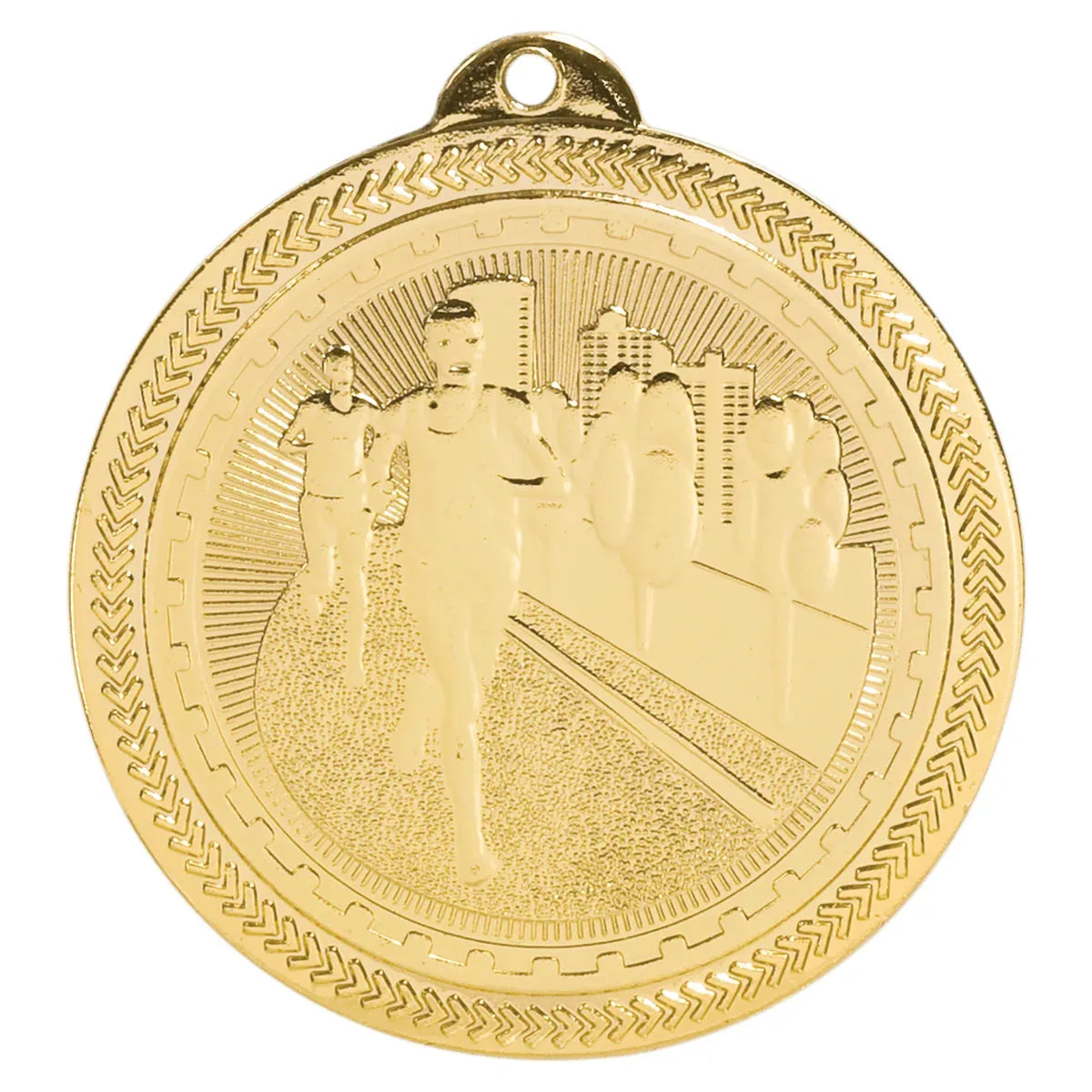 Bright Gold 2" Cross Country Laserable BriteLazer Medal