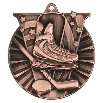 Antique Bronze 2" Hockey Victory Medal