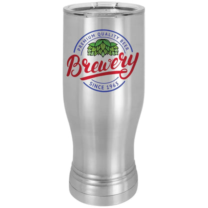 Stainless Steel Sublimatable 20 oz. Polar Camel Pilsner with Clear Lid
