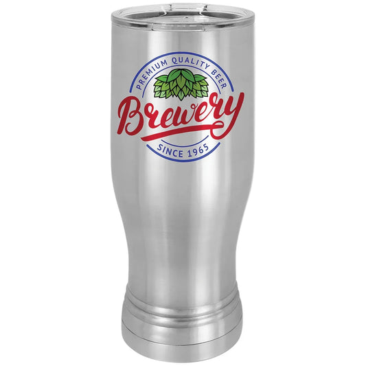 Stainless Steel Sublimatable 20 oz. Polar Camel Pilsner with Clear Lid