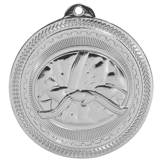 Bright Silver 2" Martial Arts Laserable BriteLazer Medal