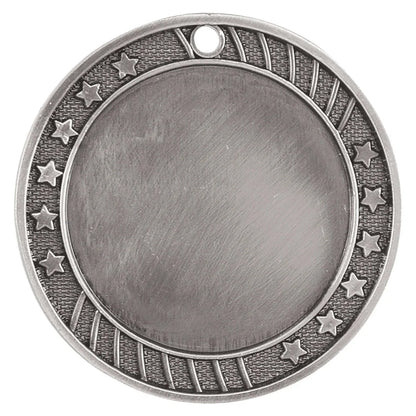 Antique Silver 2 3/4" 12-Star 2" Insert Holder Medal