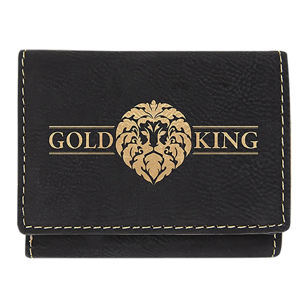 3" x 4" Laserable Leatherette Trifold Wallet — Custom Laser Engraved | Personalized - Image 2