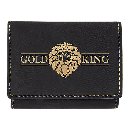 3" x 4" Laserable Leatherette Trifold Wallet — Custom Laser Engraved | Personalized - Image 2